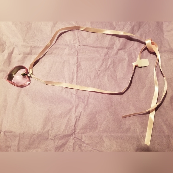 🏜☃️Jeweled heart ribbon necklace - Picture 1 of 8